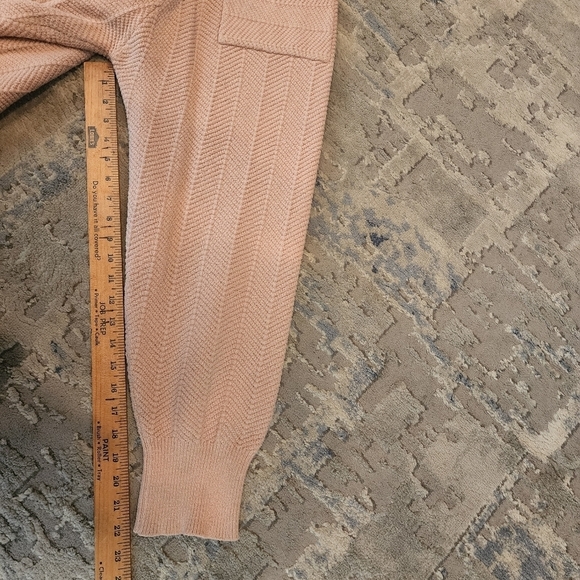 Carly Jeans Cable Knit Sweater Lounge Pants Joggers Dusty Pink Size Medium - Picture 10 of 14